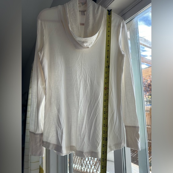 Banana Republic NWOT Long Sleeve Gummy Cowl Neck Cocoon Top Medium Cream Ivory - Picture 13 of 15